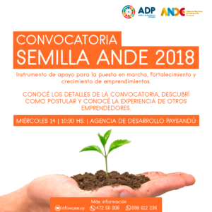 Semilla ANDE 2018 @ Agencia de Desarrollo Paysandú | Paysandú | Departamento de Paysandú | Uruguay