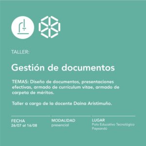 Taller: Gestión de documentos @ UTEC Paysandú | Departamento de Paysandú | Uruguay